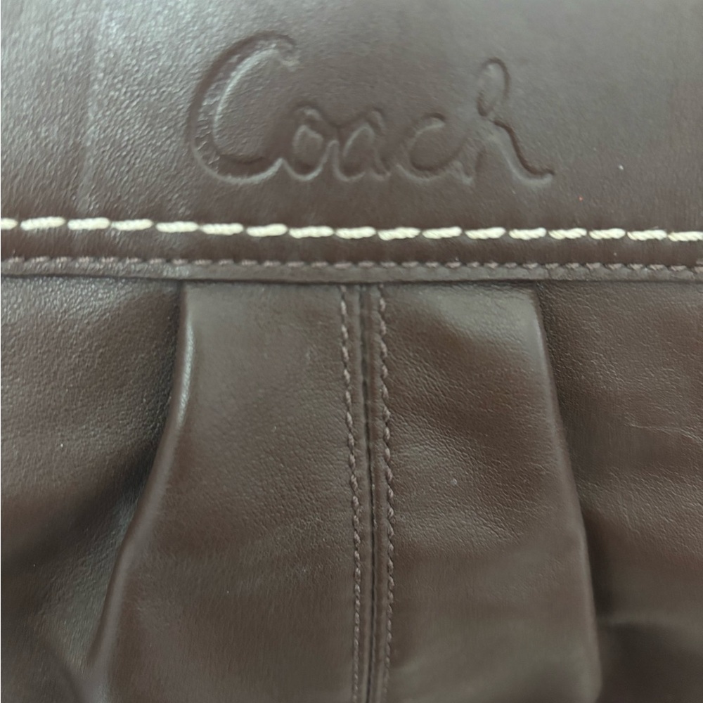 Coach Brown Leather Tote Bag - Picture 5 of 6